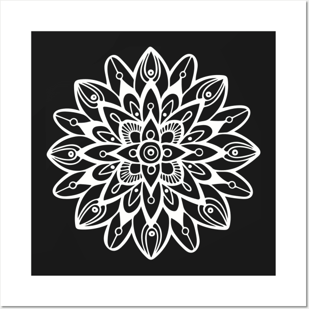 Mandala in White Wall Art by LoraMaze